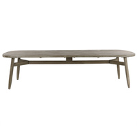 Table à manger rectangulaire en teck massif, écologique et durable, avec pieds longs, en promotion à Temecula