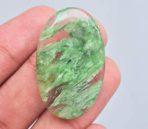 Green Cherry Quartz Cabochon Garden Moss Quartz Gemstone Wholesale Green Strawberry Aqua Cherry Quartz - Product Image 5