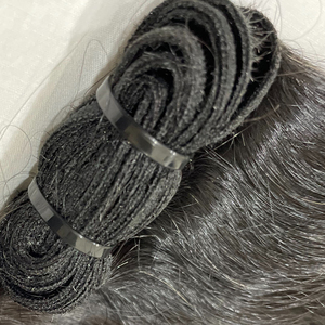 MACHINE D'EXTENSION DE CHEVEUX HUMAINS NATURELS VIERGES ONDULÉS ITALIENS DOUBLE TRAME DE CHEVEUX COULEUR NOIRE ET BRUNE - Product Image 1