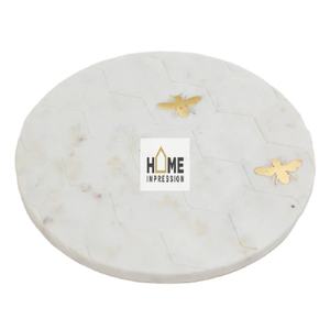 Hermosa bandeja y platos de mármol blanco colibrí, venta al por mayor, platos de mármol hechos y bandeja para servir comida con la mejor calidad - Product Image 1