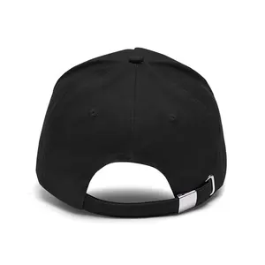 Chapéus de beisebol liso preto personalizado, 5 painéis 3d de bordado, chapéus de beisebol, coroa alta, tampas traseiras, aba curva