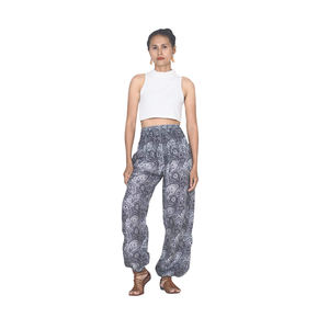 Napat Clothing Paisley Mistery 16 women harem pants in Black white PP0004 020016 01 ready to ship - Product Image 1