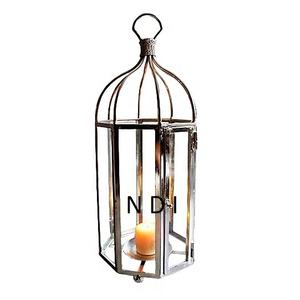 Decoration Hanging Candle <b>Lantern</b> Vintage Stylish Candle <b>Lantern</b> With <b>Black</b> Powder Coated Finishing For Home Hotel Balcony Item - Product Image 4
