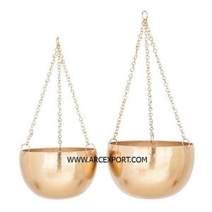 Lot de 2 jardinières suspendues galvanisées, décoration extérieure pour restaurant et hôtel, jardinière de fleurs suspendue de luxe fantaisie pour les meilleures ventes - Product Image 3
