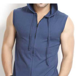 Sweat à capuche sans manches avec fermeture éclair pour homme - Product Image 2