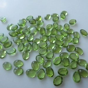 4mm 6mm naturel vert péridot pierre ovale lisse dos plat calibré cabochon pierres précieuses en vrac au prix d'usine de gros acheter maintenant - Product Image 1