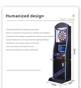 Machine de jeu d'arcade de fléchettes à monnayeur, fléchettes électroniques LCD pour bar et <span class=keywords><strong>parc</strong></span> d'attractions, vs Machine de fléchettes Phoenix - Product Image 6