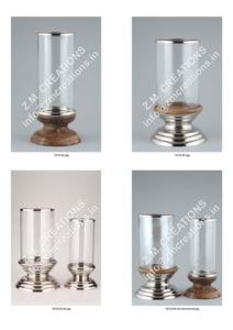 Venta caliente diseño antiguo Base de Metal portavelas linterna de cristal para boda/Navidad decoración del hogar incluye vidrio votivo - Product Image 2