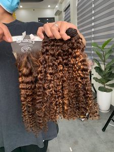 Extensions de cheveux naturels bouclés Remy, tissage de cheveux vietnamiens Eurasiens, trame simple, provenant de plusieurs donneurs, toutes couleurs - Product Image 6