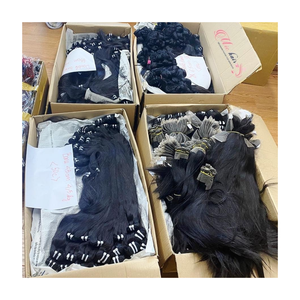 Extensions de cheveux humains Remy 100% double drawn, cuticules alignées, vierges vietnamiennes, lisses comme des baguettes, longueurs de 8 à 30 pouces, fabrication à la machine, vente en gros - Product Image 1