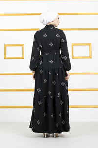 Vestido islámico con velos y cinturón, ropa turca, Túnica modesto de Abaya a la moda, Hijab, vestido modesto - Product Image 3