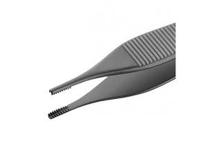 Instruments chirurgicaux en plastique Adson médical dentaire, pinces à tissus délicats marron 9x9 dents en acier inoxydable CE ISO - Product Image 3