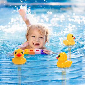 Thermomètre de <span class=keywords><strong>canard</strong></span> 2 en 1, alimenté par énergie solaire, pour étang, <span class=keywords><strong>piscine</strong></span>, thermomètres flottants - Product Image 2