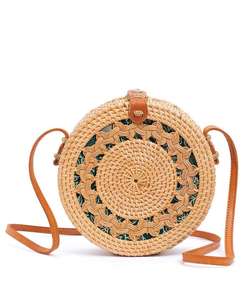Sisu Handicraft High Quality Handmade Bohemian Style Crossbody Rattan <b>Storage</b> Baskets Woven Multifunction Fashion Eco-Friendly - Product Image 2