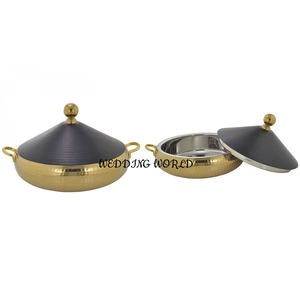 Hotpot aislado con acabado dorado y negro, cazuela de Mesa de la mejor calidad, tamaño personalizado, diseñador, nuevo Hotpot de Metal - Product Image 1