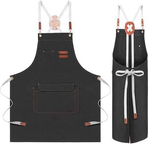 Tablier de cuisine ajustable en coton, pour le chef cuisinier client, avec impression personnalisée - Product Image 4