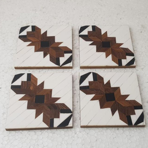 Sous-verres en acacia d'approvisionnement d'usine avec support pour boisson thé forme et taille en résine personnalisées chez Star Crafts India - Product Image 4