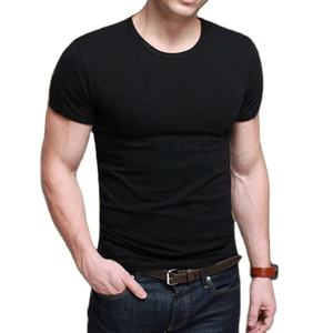 T-shirt pour homme à col rond, couleur unie, dernière mode, décontracté, manches courtes, 100% coton, séchage rapide, écologique, vente en gros, OEM, export en vrac - Product Image 5