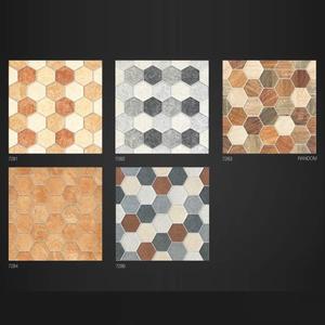 Carreaux de sol en céramique émaillée modernes 400 x 400 mm, design classique à jet d'encre, finition brillante mate, intérieur de salle de bain, brique réfractaire de 5 mm - Product Image 5