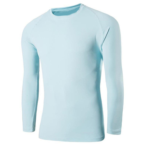 <b>Men's</b> Polyester/Cotton Long Sleeve Rash Guard <b>Thermal</b> Base Layer Workout <b>Top</b> Anti-Bacterial Anti-UV Breathable Eco-Friendly - Product Image 6