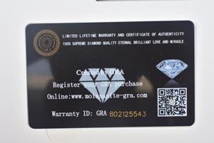 สีขาว D สีรอบตัด VVS1 Moissanite หินหลวมพลอยสังเคราะห์เพชรที่มีใบรับรอง GRA 6.5มิลลิเมตร1.0กะรัต - Product Image 6