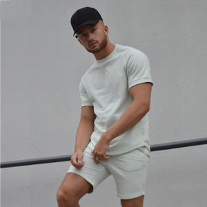 Ensemble d'été pour hommes en coton biologique 100% de haute qualité, séchage rapide, manches courtes, vêtements de plage, survêtement de sport, ensembles jumeaux pour hommes - Product Image 6