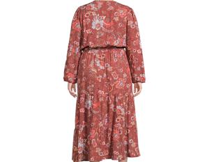 New Design 100% Rayon Women Midi Dress Max Floral Printed Midi Dress With <b>Balloon</b> Sleeves, Summer Dress, Party Dress - Product Image 2