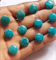 Perles rondes lisses en pierre naturelle Larimar de qualité supérieure, certifiées IGI, modèle HRMC 7019 HARI OM CREATIONS pour collier