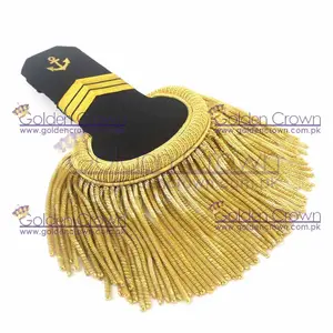 Profissionais Ombro Uniforme Boards Oficiais Epaulettes Ombro Boards | Uniforme Epaulettes Gold Bullion Franja