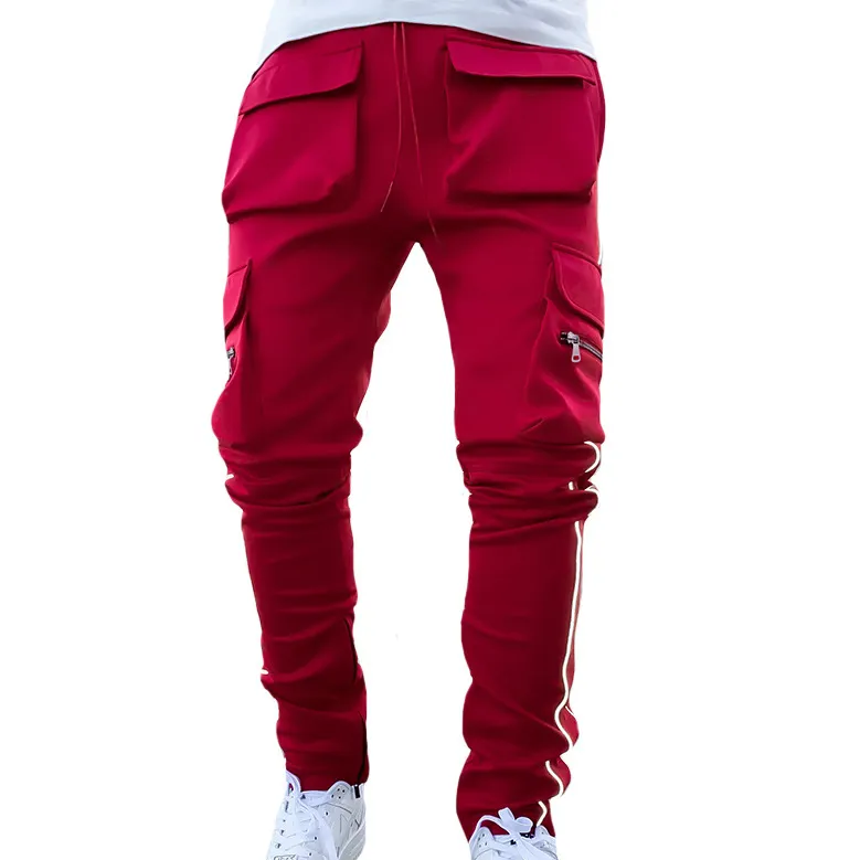 Striped Sweatpants Joggers Slim Fitness Trousers Men Casual Cargo Long Track Pants Manufacturer Factory Made