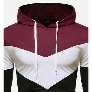 Sudadera con capucha acolchada con estampado de algodón 100% personalizado para hombre, Jersey de invierno recién llegado, sudadera, ropa de calle de bloque de Color, Abrigo con capucha - Product Image 3