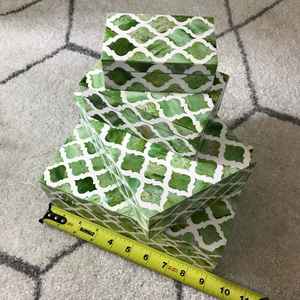 High Quality Bone Inlay Wood MDF Decorative <b>Jewellery</b> Box Fashionable <b>Resin</b> Material Gift Box for Jewelry Packaging - Product Image 4