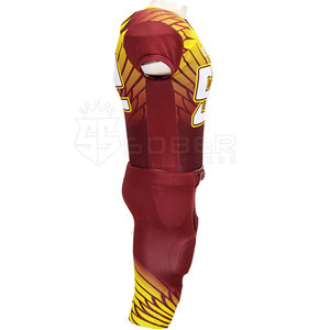 Maillot de football américain à manches courtes, séchage rapide, grande taille, 100% polyester, antibactérien, anti-UV, respirant, uniforme de sublimation - Product Image 4
