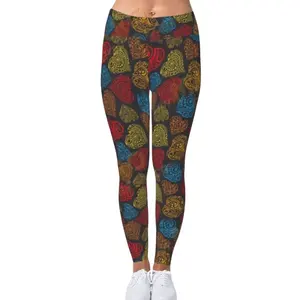 Kadın sıska Yoga pantolon koşu giyim Jogger aktif tayt renkli süblime taytlar ve spor sutyeni özel ambalaj giyim