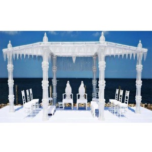 Acrylique moderne mariage métal Mandap décor élégant mariage Offre Spéciale métal cristal Mandap luxe mariage moderne métal Mandap décor - Product Image 1