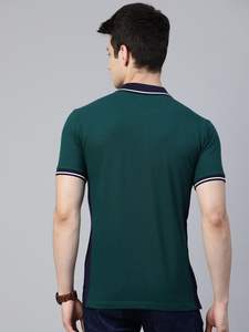 T-shirt à manches courtes pour homme en jacquard personnalisé avec logo OEM, nouveau pour l'été, séchage rapide, style polo - Product Image 3