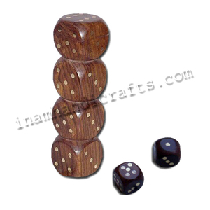 Boîte de rangement vintage en bois pour dés avec incrustation en laiton |   Boîte décorative artisanale pour jeu de dés, jeux de table, cadeaux, décoration de la maison - Product Image 2