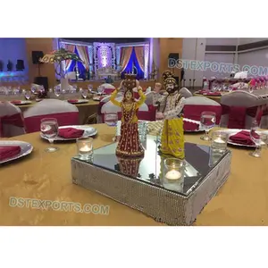 旁遮普文化中心餐桌装饰雕像旁遮普工艺品展示旁遮普情侣庆祝jaggo与Dhol