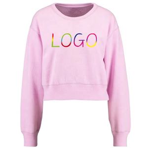 Sudadera con capucha para mujer, cuello redondo, logotipo personalizado, nombre, top de alta calidad, sudaderas con capucha a precio económico para mujer - Product Image 1