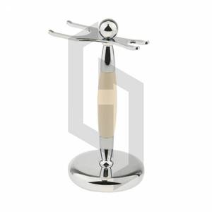 Brocha DE afeitar Soporte DE maquinilla de afeitar Soportes de brochas de afeitar de seguridad para corte de pelo Hecho de madera Acero Metal inoxidable para uso en barbería - Product Image 3