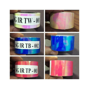 Venta caliente personalizado 3D holográfico iridiscente PET cintas alta adhesión troquelado pegatina Anti falsificación ISO9001 embalaje - Product Image 1