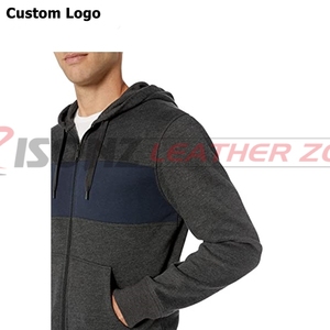 Cotton Knitted Blank Hoodies Wholesale Thick <b>Quilted</b> Warm Winter Hoodies Man - Product Image 3