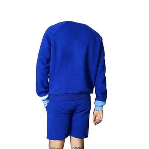 Sweat-shirt et short à manches longues et col ras du cou, pour femme, tenue personnalisée, bleu royal, à rayures latérales, vente en gros, offre spéciale, collection - Product Image 3