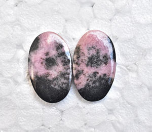 Rhodonite Pair Cabochon High Quality Rhodonite Pair Gemstone For Jewellery Making handmade Gemstone Rhodonite Pair Loose Beads - Product Image 1