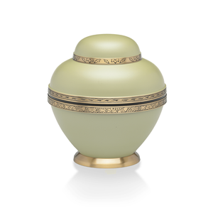 Artesanías superiores Bellamente hecho a mano Seafoam Acabado Latón Adulto Cremación Urna Estilo americano Venta al por mayor Suministros funerarios - Product Image 1