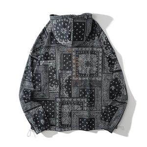 New Arrival Hoodies <b>Men</b> Custom Logo Oversized Hip Hop Cotton <b>Bandana</b> Hoodies - Product Image 4