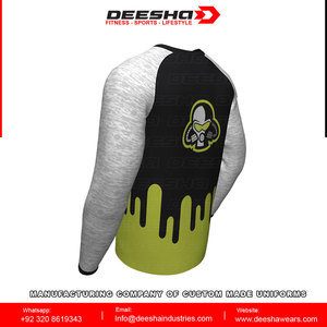 Camisetas de Fitness Reversibles Unisex, ropa deportiva de manga larga, cuello redondo, estampado, 100% poliéster, a prueba de viento, para adultos, de talla grande - Product Image 5