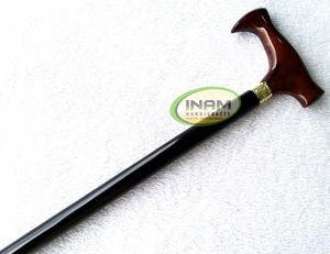 Bastón de madera de diseño hecho a mano para caminar, bastón de madera con mango de madera - Product Image 2