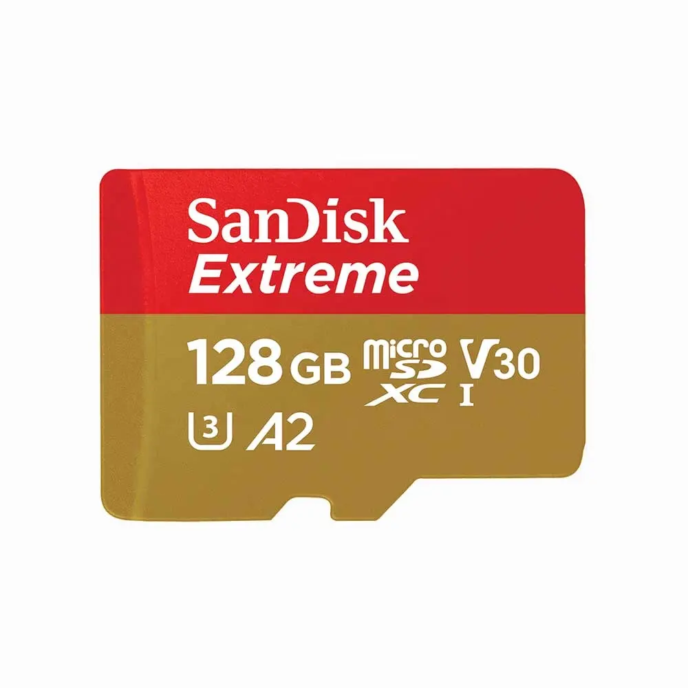 100% Original SanDisk Micro SD Karte mit SD Adapter Extreme UHS-I A2 V30 C10 Flash TF Karte 128GB Speicher karte