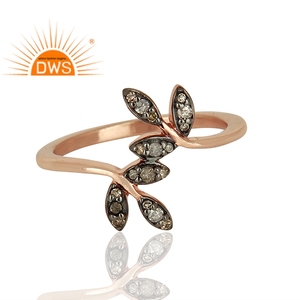 Wholesale Sterling Silver Rose Gold <b>Ring</b> Diamond <b>Ring</b> Supplier <b>Dainty</b> Collection Classic Collection - Product Image 1